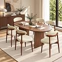 CHUN YI Dining Chairs Set of 6, Upholstered Solid Wood Dining Room Chairs