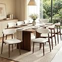 CHUN YI Dining Chairs Set of 8, Upholstered Wooden Dining Room Chairs