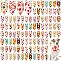 Chunful 100 Pcs Fall Dog Bandanas Bulk Maple Leaf Print Autumn Pet Bandana