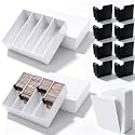 Chunful 2 Pack 3200 Count Trading Card Storage Box Collector Bulk with 4 Row 8 Clip-on Dividers and 60 Cardstock Bookmarks with Foldable Tabs for TCG Baseball Sports Cards