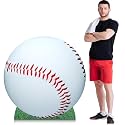 Chunful 3.3 ft White Baseball Cardboard Cutout Life Size