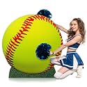 Chunful 3.3 ft Yellow Softball Cardboard Cutout Softball Decor Life Size