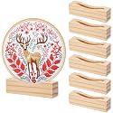 Chunful 6 Pcs Embroidery Hoop Display Stand, 4.29" X 1.3" X 1.57", Natural