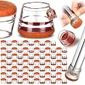 Chunful 96 Pcs Chair Leg Floor Protectors TPE Classroom Quiet, Brown