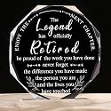 Chunful Happy Retirement Gift Plaque Men Crystal with Stand,Classic Style