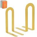 Chunful Metal Bookends, 2 Pcs, Gold, Round
