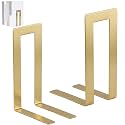 Chunful Metal Bookends, 2 Pcs, Gold, Square