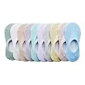 CHUNG Toddler Little Boys Girls No Show Liner Cotton Socks Thin Multi Solid Color White Summer 10 Pack 2T-12Years