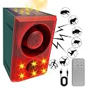 ChunHee Solar Outdoor Motion Sensor Alarm Dog Barking Gunshot Sound 130dB