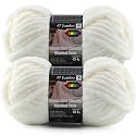 2-Pack Super Soft Chunky Yarn for Crocheting Blankets - 7oz/76.4yd Total, Thick &amp; Plush Chenille Yarn for Quick Baby Projects, Amigurumi, Scarves,Cream