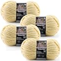 4-Pack Chunky Yarn for Crocheting Blankets &amp; Big Projects - 14oz/152.8yd Total, Ultra Soft &amp; Bulky Chenille Yarn, Perfect for Blankets, Amigurumi, Soft Yellow
