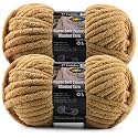 2-Pack Super Soft Chunky Yarn for Crocheting Blankets - 7oz/76.4yd Total, Thick &amp; Plush Chenille Yarn for Quick Baby Projects, Amigurumi, Scarves, Coffee Brown