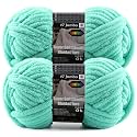 2-Pack Super Soft Chunky Yarn for Crocheting Blankets - 7oz/76.4yd Total, Thick &amp; Plush Chenille Yarn for Quick Baby Projects, Amigurumi, Scarves, Aqua