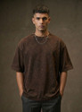 CHUNKY PANDAS Printed Men Round Neck Brown