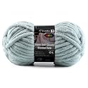 Super Soft Chunky Chenille Yarn for Crocheting &amp; Knitting - 3.52oz/38.2yd per Skein, Ultra Plush Velvet Yarn for Baby Blankets, Amigurumi &amp; Crafts, Light Gray, 1 Skein