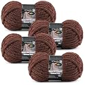 4-Pack Chunky Yarn for Crocheting Blankets &amp; Big Projects - 14oz/152.8yd Total, Ultra Soft &amp; Bulky Chenille Yarn, Perfect for Blankets, Amigurumi, Espresso Brown