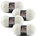 4-Pack Chunky Yarn for Crocheting Blankets &amp; Big Projects - 14oz/152.8yd Total, Ultra Soft &amp; Bulky Chenille Yarn, Perfect for Blankets, Amigurumi, Cream