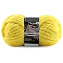 Super Soft Chunky Chenille Yarn for Crocheting &amp; Knitting - 3.52oz/38.2yd per Skein, Ultra Plush Velvet Yarn for Baby Blankets, Amigurumi &amp; Crafts, Golden Yellow, 1 Skein