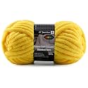 Super Soft Chunky Chenille Yarn for Crocheting &amp; Knitting - 3.52oz/38.2yd per Skein, Ultra Plush Velvet Yarn for Baby Blankets, Amigurumi &amp; Crafts, Vivid Yellow, 1 Skein