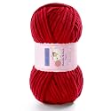Chunky Chenille Yarn for Crocheting, #6 Red Baby Blanket Yarn for Crochet