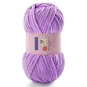 Chunky Chenille Yarn for Crocheting #6 Purple Baby Blanket Yarn for Crochet