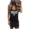 CHUNTIANRAN Mini Dress for Women Swimsuit Coverup Beach Hawaiian Tank Dress