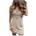 CHUNTIANRAN Mini Dress for Women Swimsuit Coverup Beach Hawaiian Tank Dress