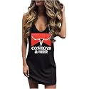 CHUNTIANRAN Mini Dress for Women Swimsuit Coverup Beach Hawaiian Tank Dress