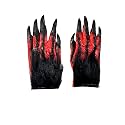 Chuz N Pick Fancy Halloween Horror Gloves Devil Hand Gloves Pair, Halloween Festival Scary Prank Hand Gloves,Multi-Coloured (Fabric and Rubber),Multicolour,M