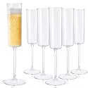Ciaell 24 Pack Plastic Champagne Flutes for Weddings Birthdays