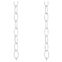 Ciata 11 Gauge Fixture/Hanging Basket Chain 36 inch, White Finish - 2 Pack