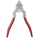 Ciata Chain Pliers, Fixture Spring loaded Chain Plier with Red Vinyl Grip in Silver Finish