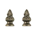 Ciata Lamp Finials Decorative, 1-1/4-Inch Tiffany Antique Brass Victorian Lamp Finial (2 Pack)