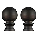 Ciata Lamp Finials Decorative, 1-1/2-Inch Oil Rubbed Bronze Ball Lamp Finial (2 Pack)