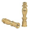 Ciata Lamp Finials Decorative, 2-Inch Solid Brass Carded Lamp Finial (2 Pack)