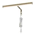 Ciata Picture Light, 14-Inches Picture Frame Light Integrated LED Art Light, 3000K 4 Watt Adjustable ‎Metal Picture Lights for Wall, Artwork Light with in-line On/Off Switch, CRI -90, Antique Brass