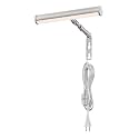 Ciata Picture Light, 7-Inches Picture Frame Light Integrated LED Art Light, 3000K 2 Watt Adjustable ‎Metal Picture Lights for Wall, Artwork Light with in-line On/Off Switch, CRI -90, Brushed Nickel