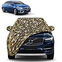Ciaz 100% Waterproof Car Cover | Dustproof Sun Protection Cover | Soft Cotton Lining | Triple Stitched | Mirror Pocket | Antenna Pocket | All Weather Body Cover (Army)
