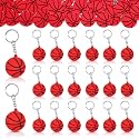 CiciBear 24 Pack Basketball Keychains Party Decoration for 2023 Sports Themed Party, Sports Baby Shower, Kids Birthday, School Rewards