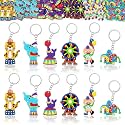 CiciBear 24 Pack Carnival Party Return Favors with Clown, Tiger, Sea Lion, Trick Hat, Turntable, Elephant Keychains for Baby Shower, Circus Troup Party, Circus Carnival Birthday