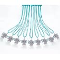 CiciBear 24 Pack Elephant Necklace Party Favors with Mardi Gras Beads for Elephant Party, Baby Boy Shower Birthday Gender Reveal Wild One Party Favors, Home Decorations, Birthday Celebrations, Blue
