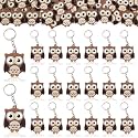 CiciBear 24 Pack Owl Keychains - Forest & Jungle Safari Themed Party Decoration for Guests, Kids Birthday & School Party