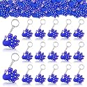 CiciBear 24 Pack Peacock Keychains Party Decoration for Guest, It's A Girl, Summer Party, Zoo Animals Party, Bird Theme Party Decor, Kids Birthday, Baby Shower, Purple