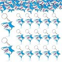 CiciBear 24 Pack Shark Keyring - Kids Birthday, Summer, Beach Holiday Party Decorations for Guests &amp; Animal Baby Showers