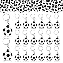 CiciBear 24 Pack Soccer Keychains Party Decoration for 2022 Soccer Football World Cup Sports Themed Party, Sports Birthday