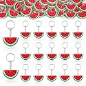 CiciBear 24 Pack Watermelon Keychains Party Decoration for Guests, Watermelon Themed Party, Baby Shower, School Party, Kids Birthday