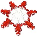 CiciBear 25 Pack Crawfish Sequin Keychains for Halloween Ocean Summer Cosplay Lobster Party