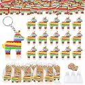 CiciBear 60 Pack Mexico Donkey Party Decorations for Guests, 20 Donkey Keychains, 20 Tags and 20 Gift Bags for Mexican Fiesta Party, Cinco De Mayo Party, Birthday, Bachelorette