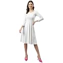 Cicica Women39s White Spandex Solid Fit amp