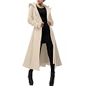 Cicy Bell Womens Long Double-Breasted Hooded Coat